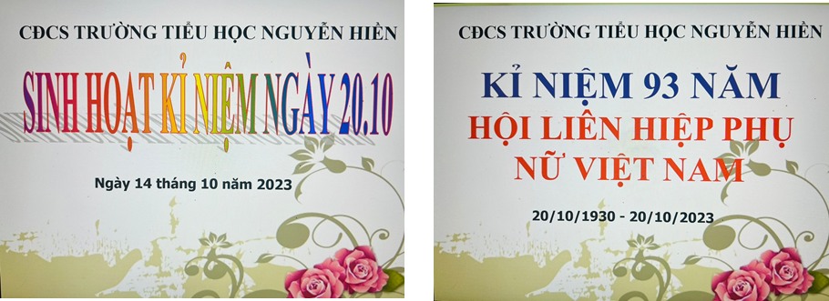 SINH HOẠT 20.10.2023