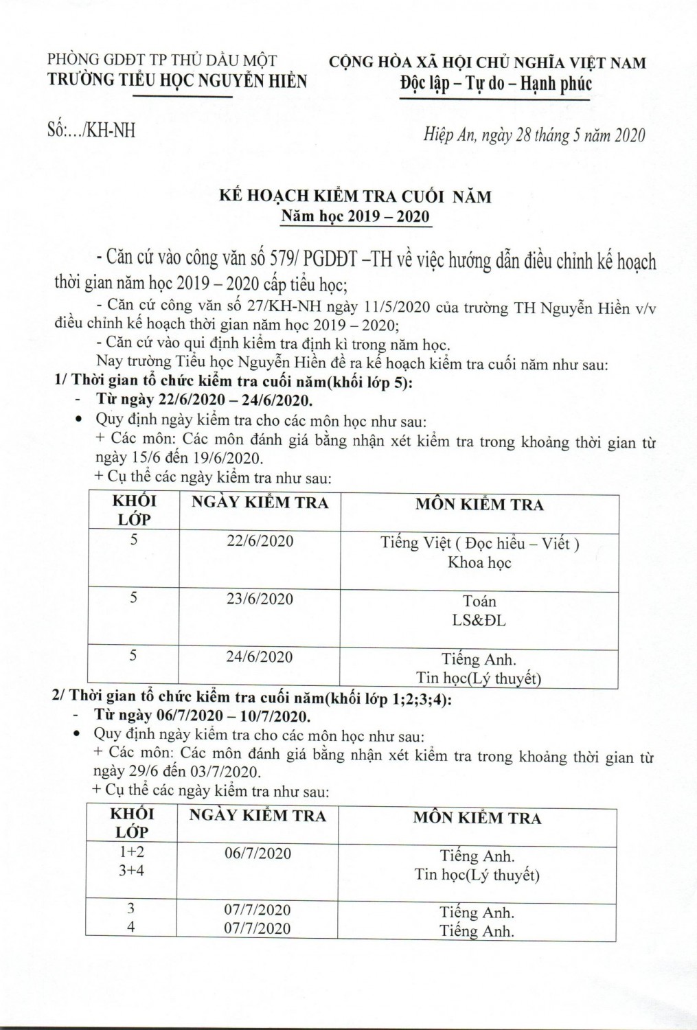 KE HOACH KIEM TRA CUOI NAM 2019 2020 0001