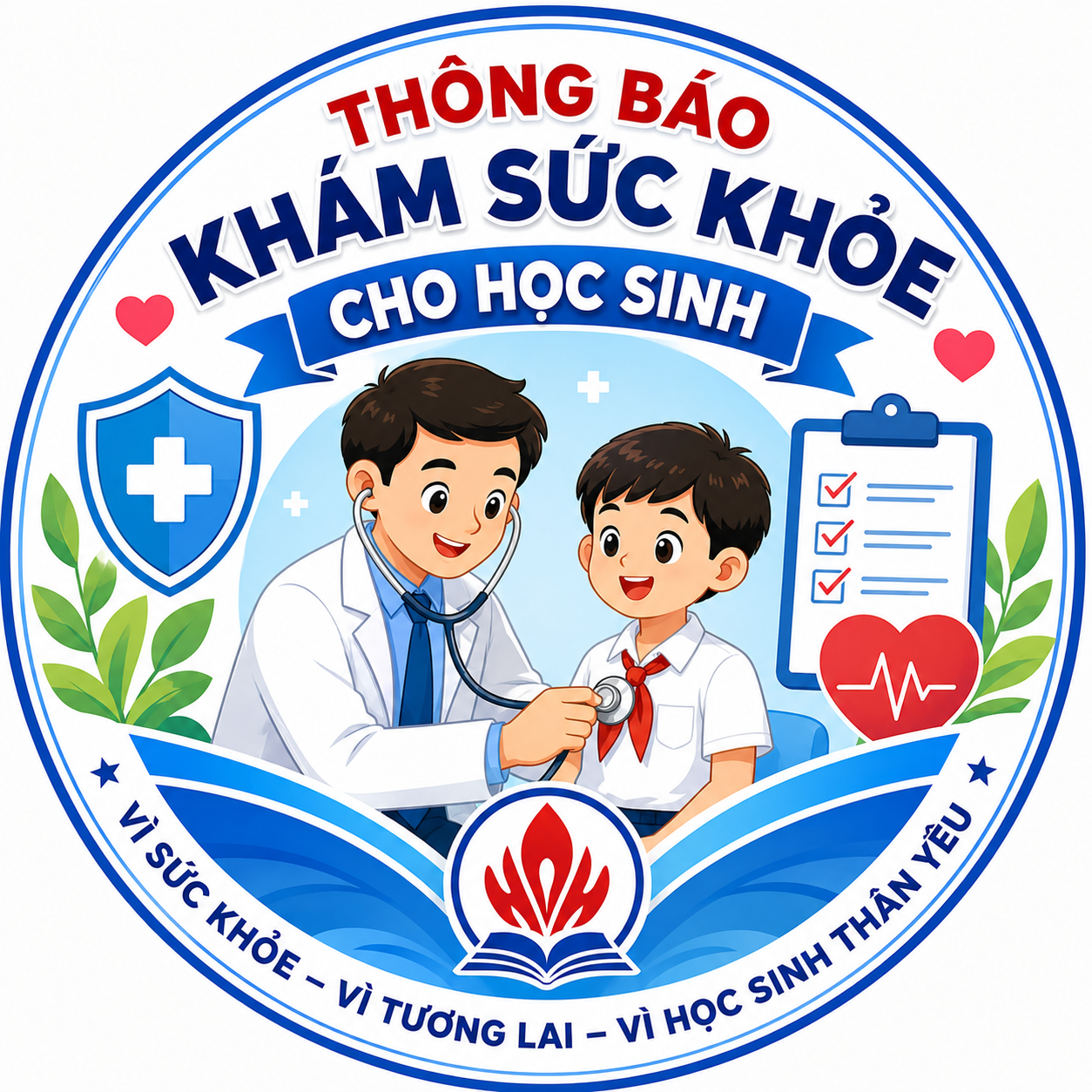 Thông báo Khám sức khoẻ học sinh từ lớp 1 đến lớp 5 - Năm học: 2025-2026